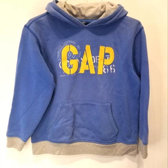 GAP Other - Vintage 90's GAP Boys Blue Hooded Pullover Sweatshirt L